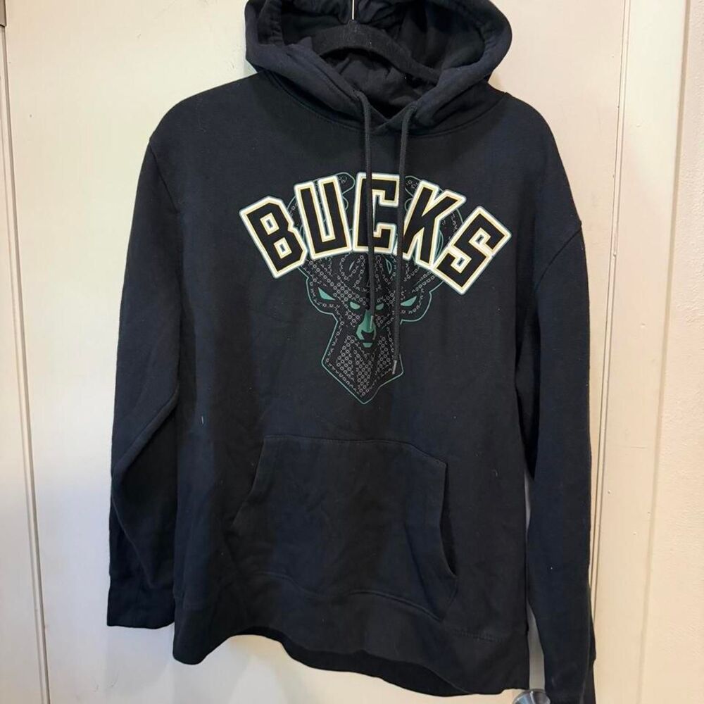 Nba Men's Black and Navy Hoodie